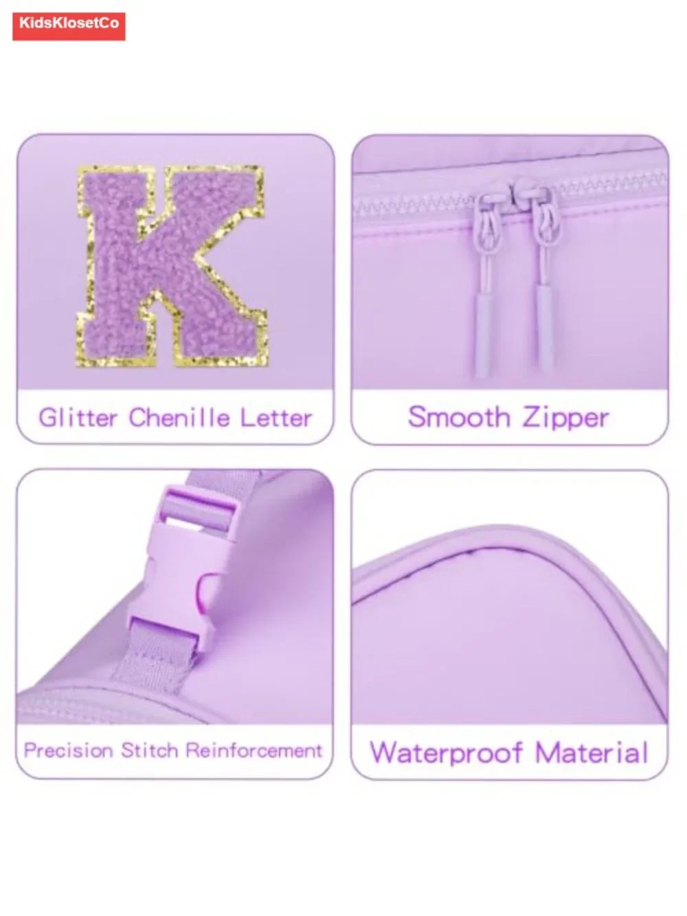 Kids Insulated Lunch Bag Personalized Initial Double Decker Leak-Proof